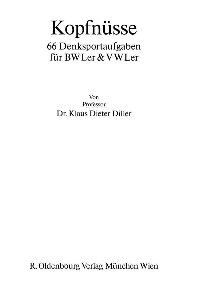 Kopfnusse German Edition Klaus Dieter Diller Kitap Kapağı