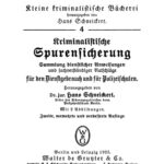 Kriminalistische Spurensicherung German Edition Hans Schneickert Kitap Kapağı