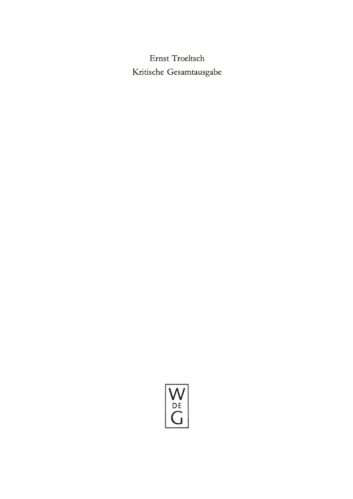 Kritische Gesamtausgabe Band 1612 Der Historismus und seine Probleme German Edition Friedrich Wilhelm Graf Kitap Kapağı