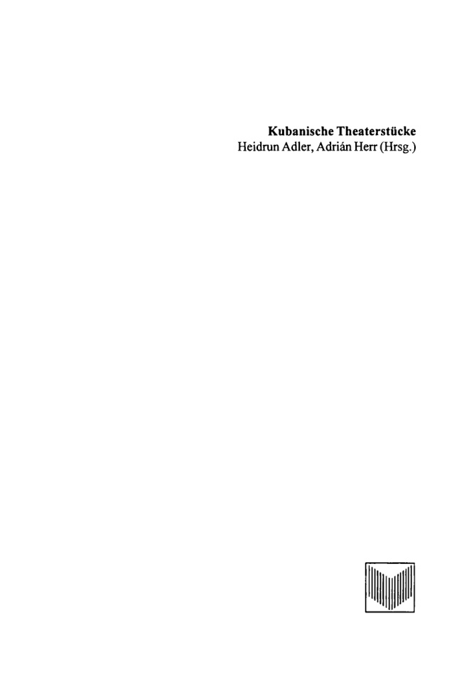 Kubanische Theaterstucke German Edition Heidrun Adler Kitap Kapağı