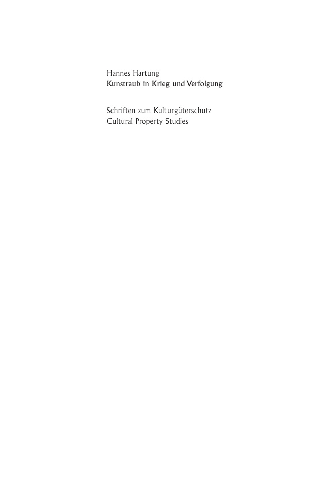 Kunstraub in Krieg und Verfolgung German Edition Hannes Hartung Kitap Kapağı