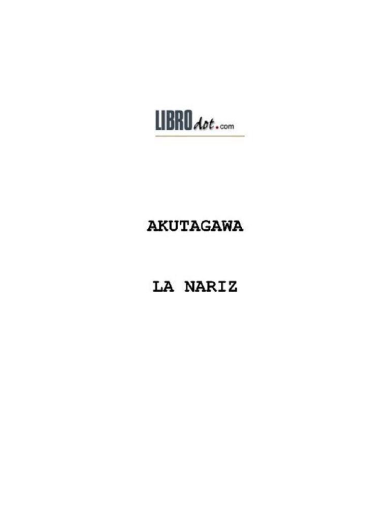 La Nariz Akutagawa Kitap Kapağı