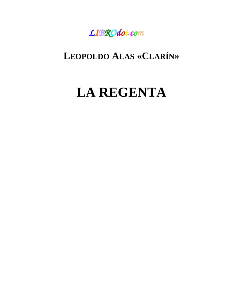 La Regenta Spanish Edition Alas Clarin Leopoldo Kitap Kapağı