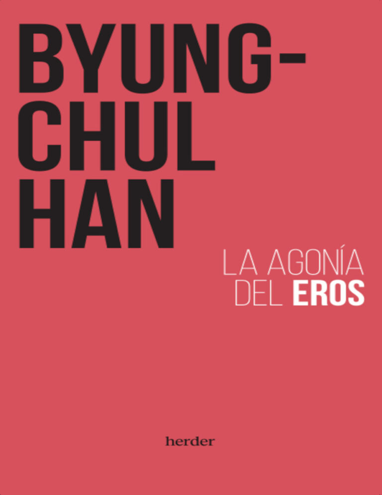 La agonia del Eros Spanish Edition Byung Chul Han Kitap Kapağı