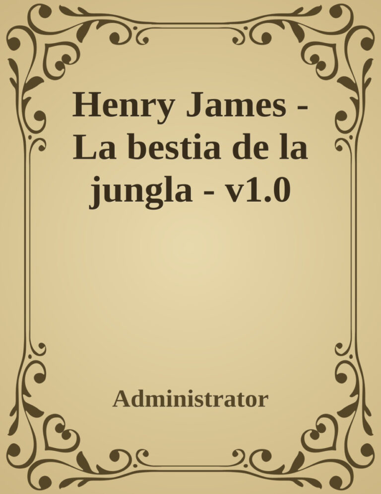 La bestia de la jungla Spanish Edition Henry James Kitap Kapağı