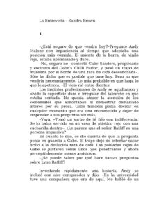 La entrevista Spanish Edition Sandra Brown Kitap Kapağı