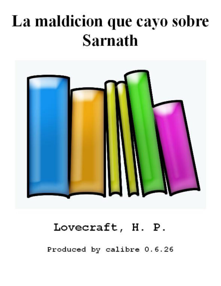 La maldicion que cayo sobre Sarnath Lovecraft H P Kitap Kapağı