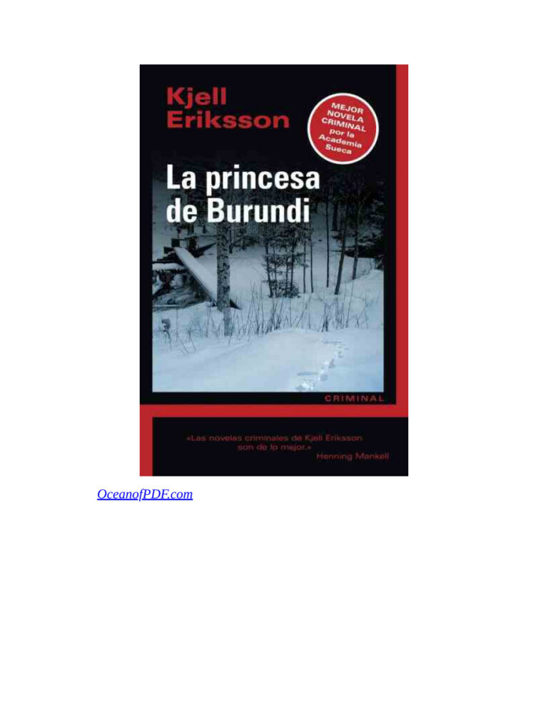 La princesa de Burundi Eriksson Kjell Kitap Kapağı