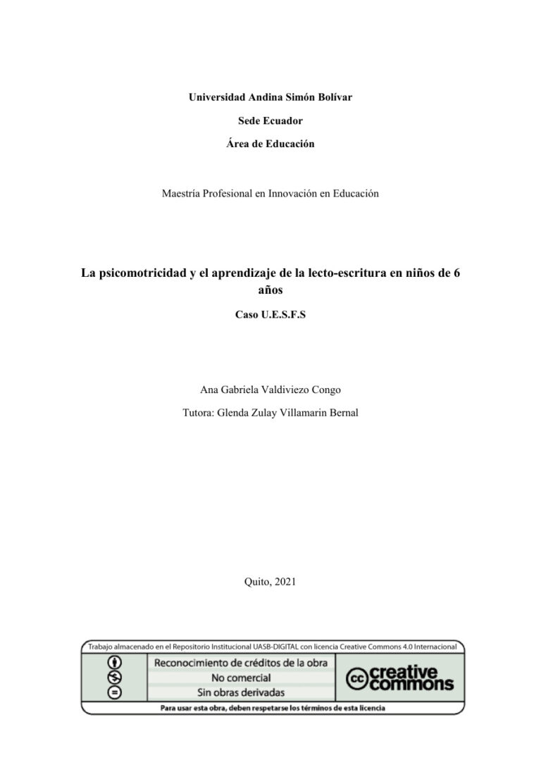 La psicomotricidad y el aprendizaje de la electroescritura en ninos de 6 anos Spanish Edition Ana Gabriela Valdiviezo Congo Kitap Kapağı