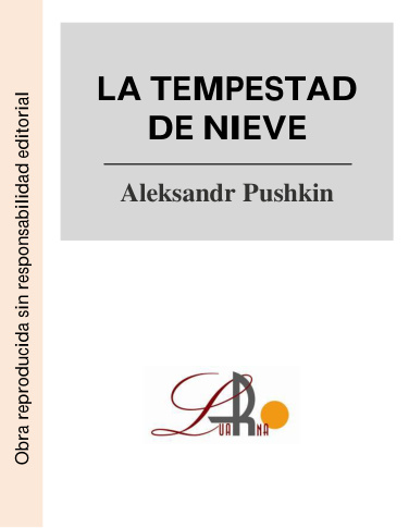 La tempestad en la nieve Aleksandr Pushkin Kitap Kapağı