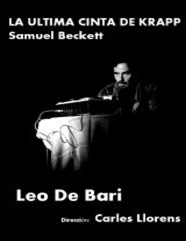 La ultima cinta de Krapp 1958 Samuel Beckett Kitap Kapağı