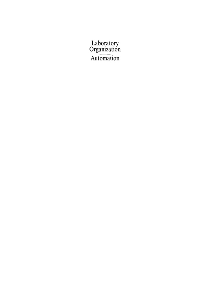Laboratory Organization Automation German Edition DJ Vonderschmitt Kitap Kapağı