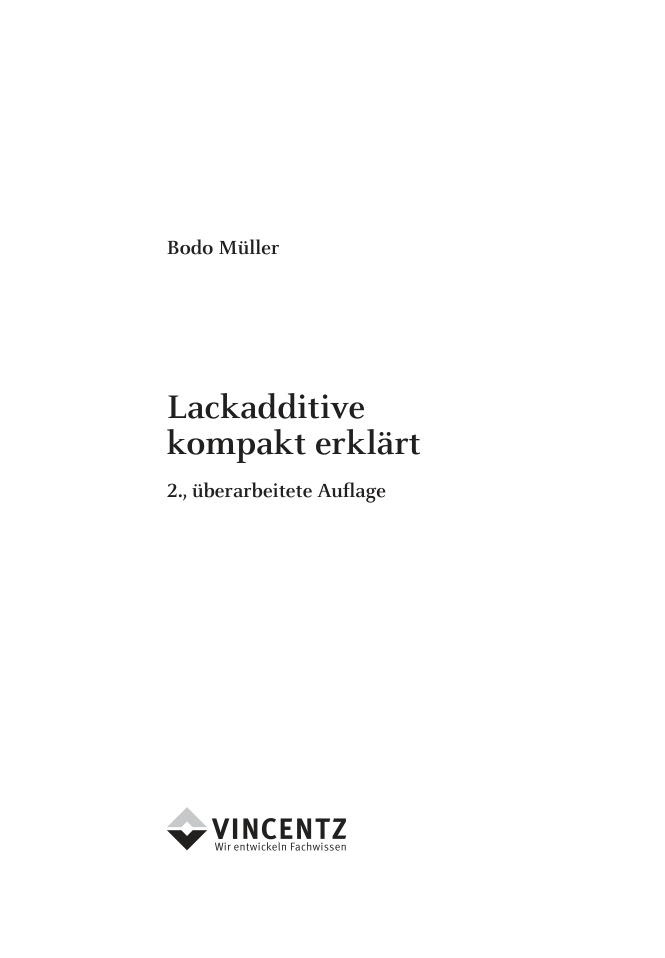 Lackadditive kompakt erklart German Edition Bodo Muller Kitap Kapağı