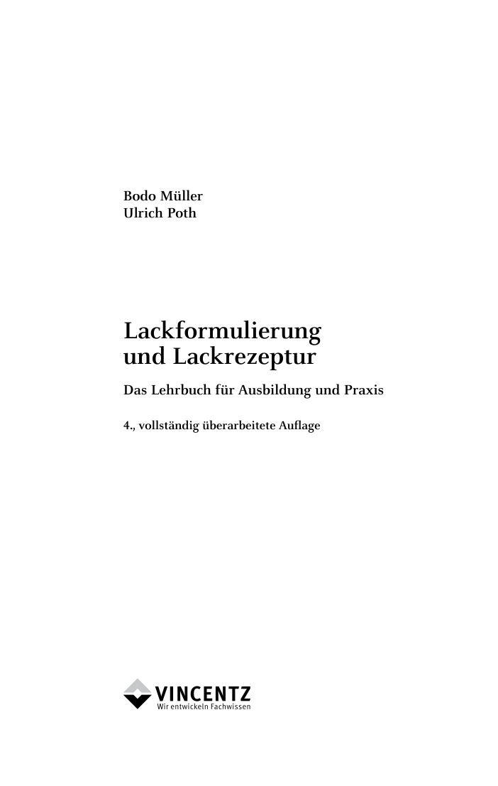 Lackformulierung und Lackrezeptur German Edition Bodo Muller Kitap Kapağı