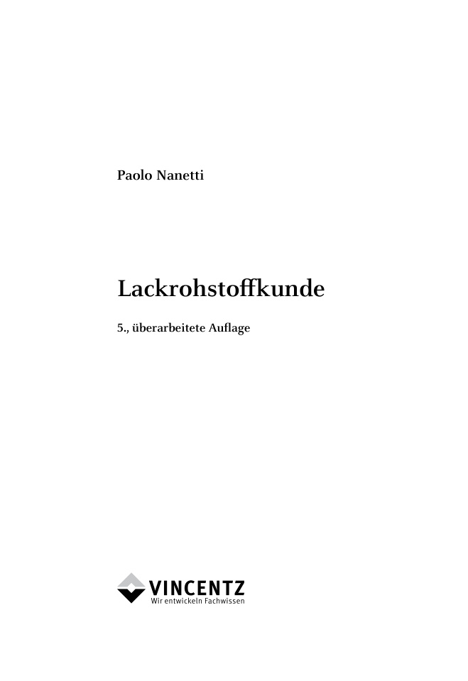 Lackrohstoffkunde German Edition Paolo Nanetti Kitap Kapağı