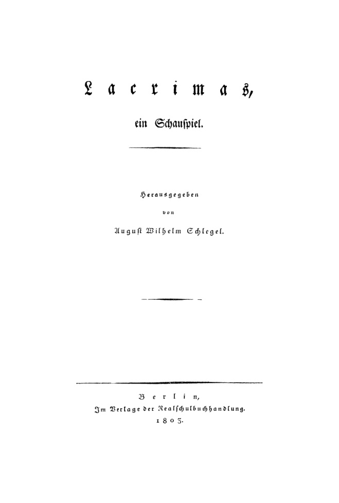 Lacrimas German Edition Wilhelm von Schuetz Kitap Kapağı