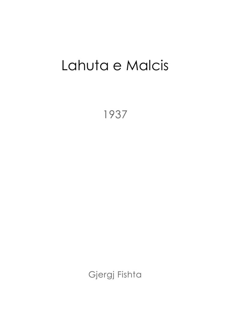 Lahuta e malcis Albanian Edition Gjergj Fishta Kitap Kapağı