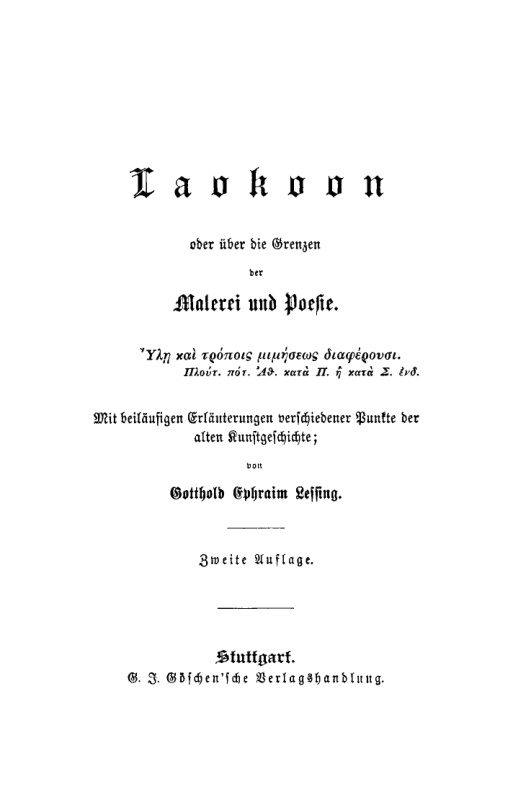 Laokoon oder uber die Grenzen der Malerei und Poesie German Edition Gotthold Ephraim Lessing Kitap Kapağı