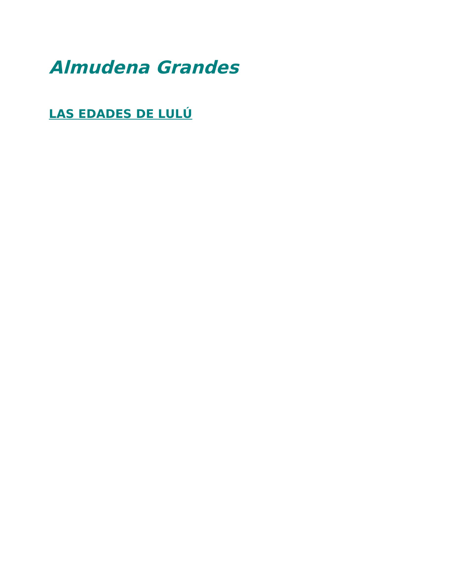 Las Edades De Lulú PDF Download