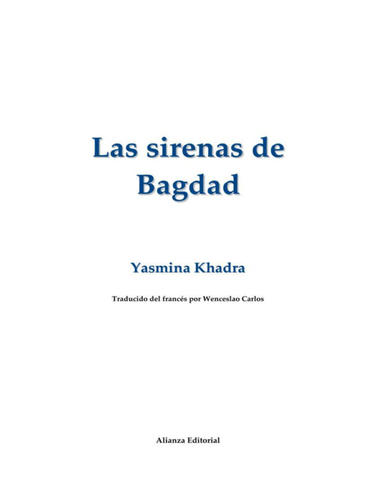 Las Sirenas de Bagdad Spanish Yasmina Khadra Kitap Kapağı