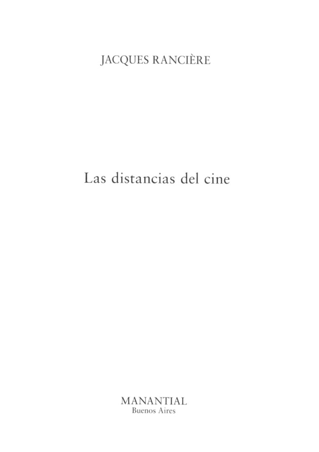 Las distancias del cine Jacques Ranciere Kitap Kapağı