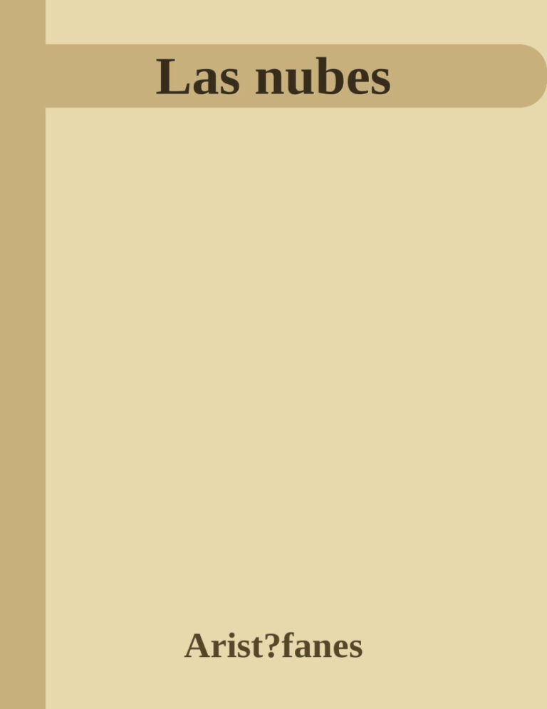 Las nubes Aristfanes Kitap Kapağı