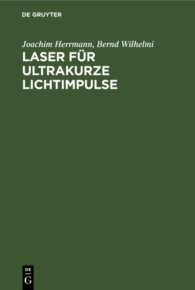 Laser fur ultrakurze Lichtimpulse German Edition Joachim Herrmann Kitap Kapağı