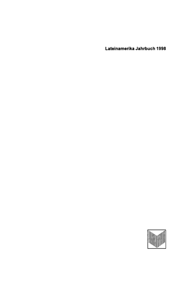 Lateinamerika Jahrbuch 1998 German Edition Klaus Bodemer Kitap Kapağı