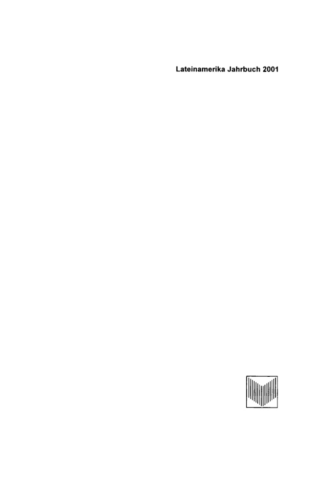 Lateinamerika Jahrbuch 2001 German Edition Klaus Bodemer Kitap Kapağı