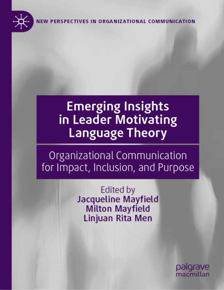 Leader Motivating Language Theory Jacqueline Mayfield Kitap Kapağı
