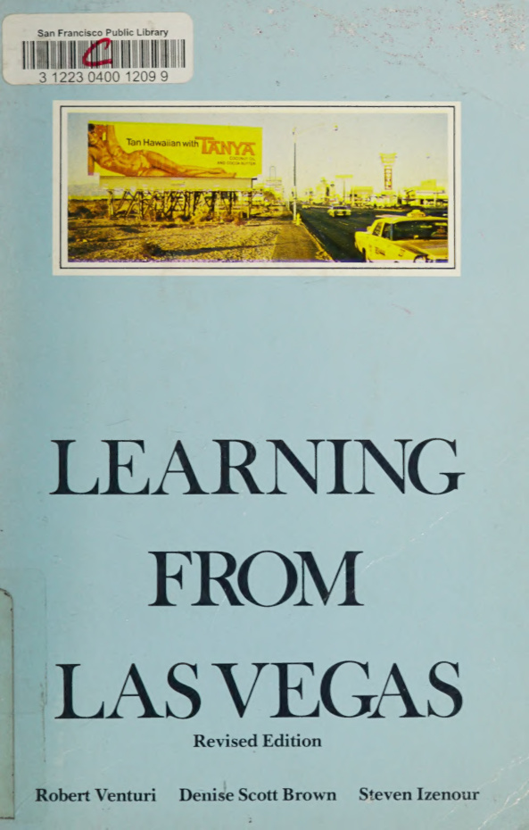 Learning from Las Vegas The Forgotten Symbolism of Architectural Form Robert Venturi Kitap Kapağı