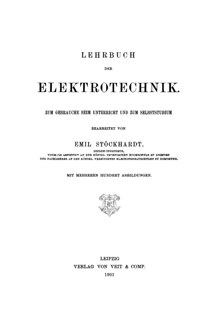 Lehrbuch der Elektrotechnik German Edition Emil Stockhardt Kitap Kapağı