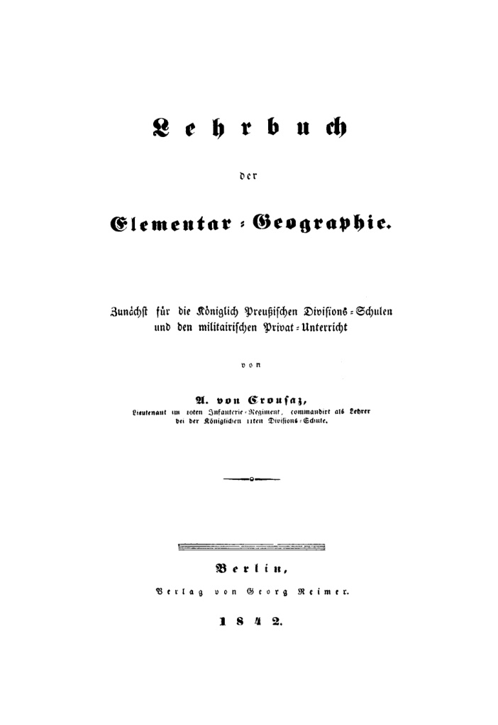 Lehrbuch der Elementar Geographie German Edition A Crousaz Kitap Kapağı