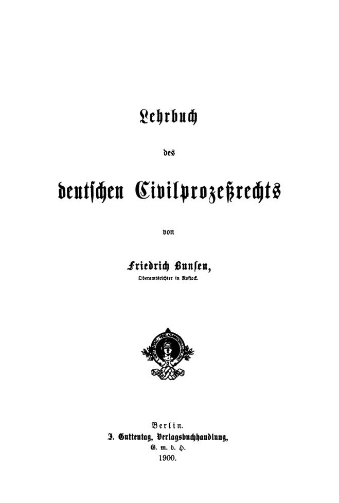 Lehrbuch des deutschen Civilprozessrechts German Edition Friedrich Bunsen Kitap Kapağı