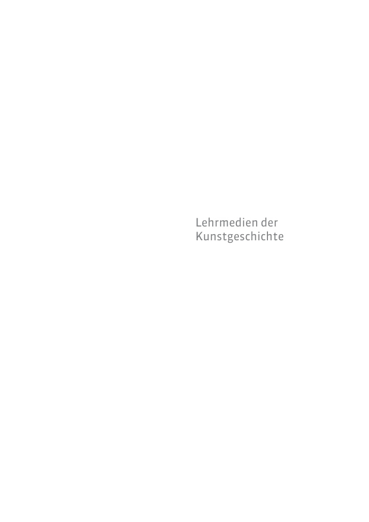 Lehrmedien der Kunstgeschichte German Edition Hubert Locher Kitap Kapağı