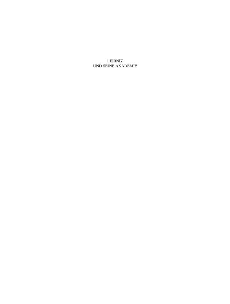 Leibniz und seine Akademie German Edition Hans Stephan Brather Kitap Kapağı