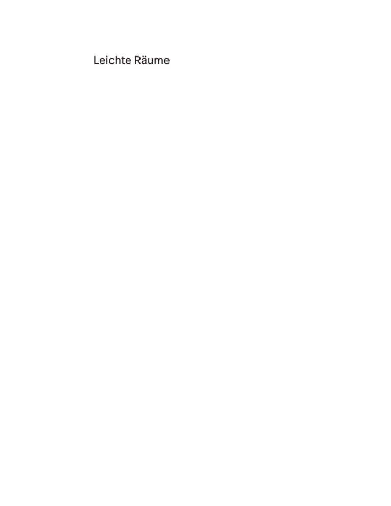 Leichte Raume German Edition Kerstin Schultz Kitap Kapağı
