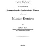 Leitfaden zur Durchfuhrung von zusammenfassenden kaufmannischen Ubungen in Form eines Muster Kontors German Edition Robert Stern Kitap Kapağı