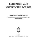Leitfaden zur Kriegsschuldfrage German Edition Max Montgelas Kitap Kapağı