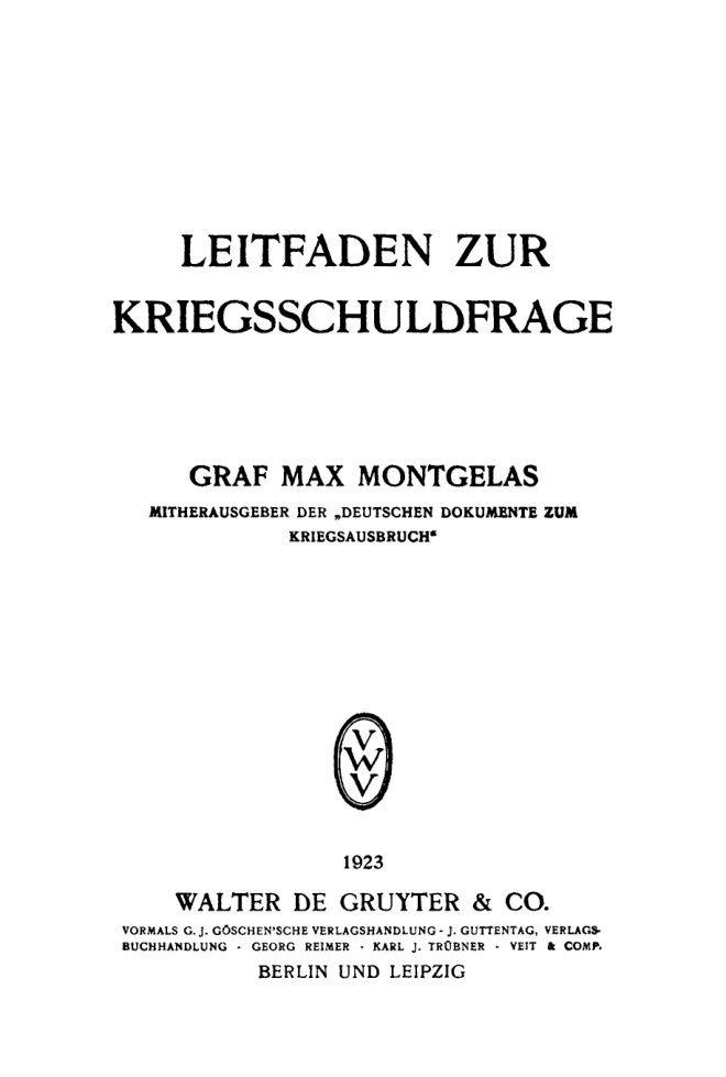 Leitfaden zur Kriegsschuldfrage PDF Download