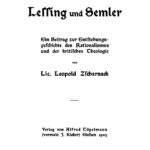 Lessing und Semler German Edition Leopold Zscharnack Kitap Kapağı