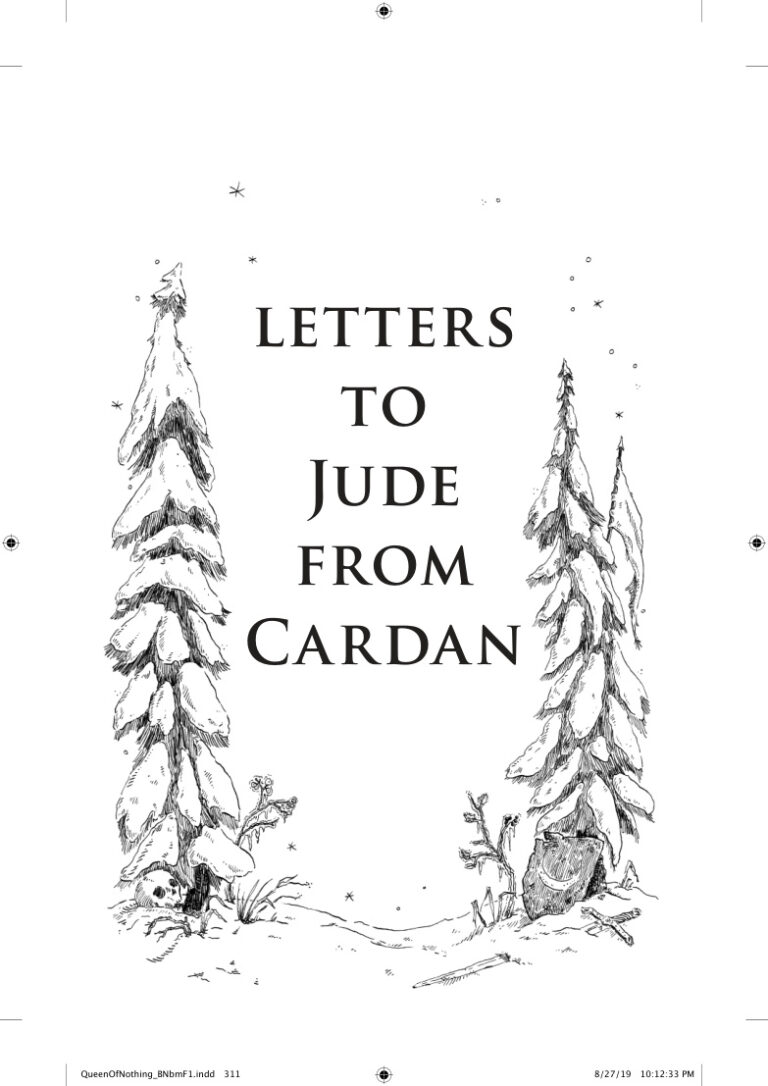 Letters of Carden to jude Holly Black Kitap Kapağı