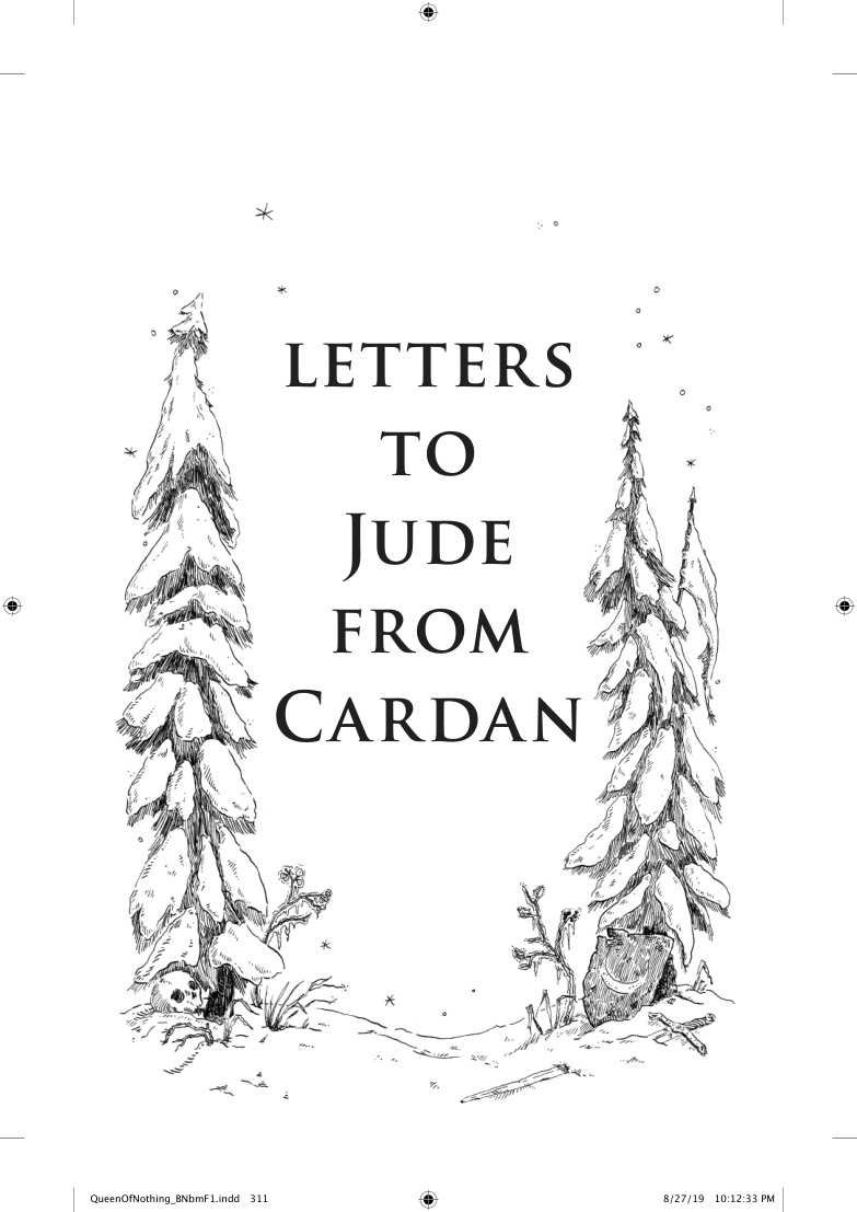 Letters of Carden to jude Holly Black Kitap Kapağı