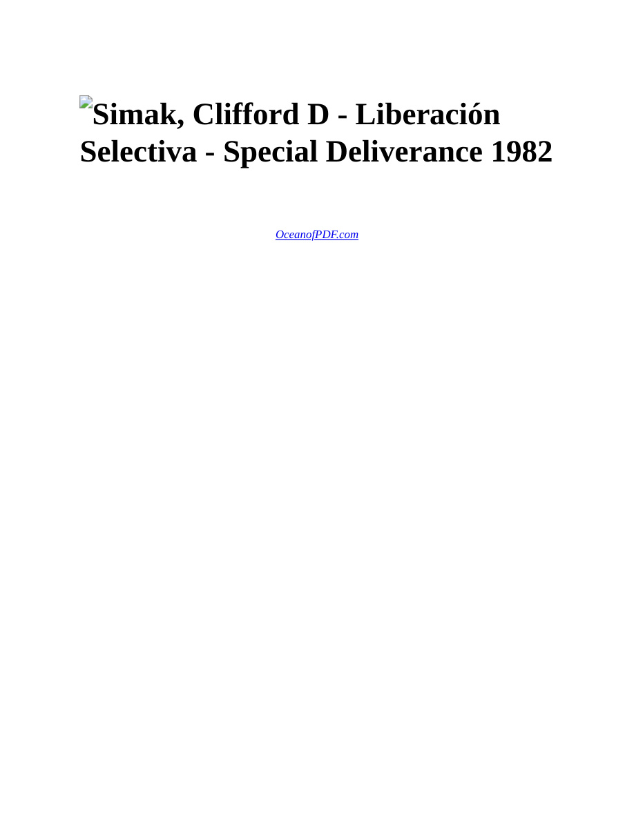 Liberación Selectiva (Special Deliverance) PDF Download