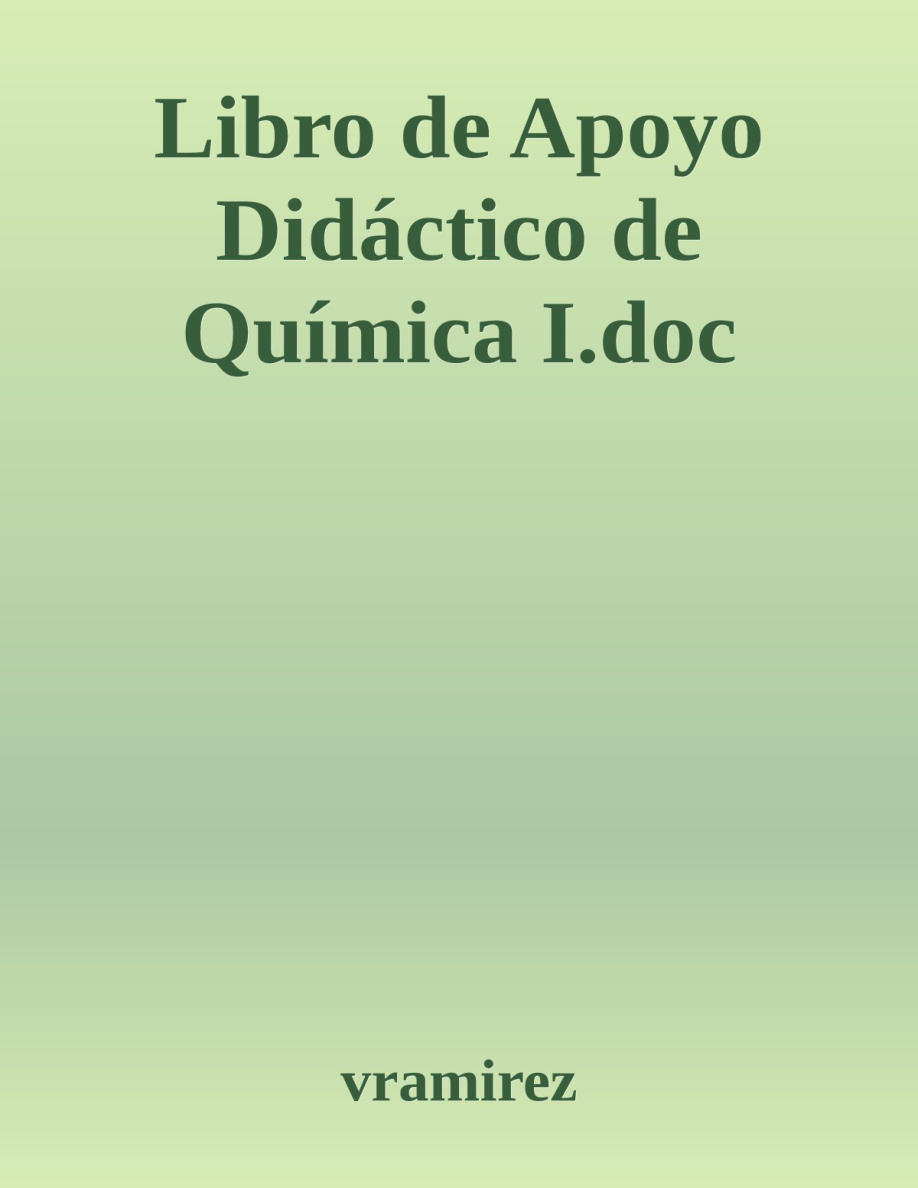 Libro de Apoyo Didáctico de Química PDF Download
