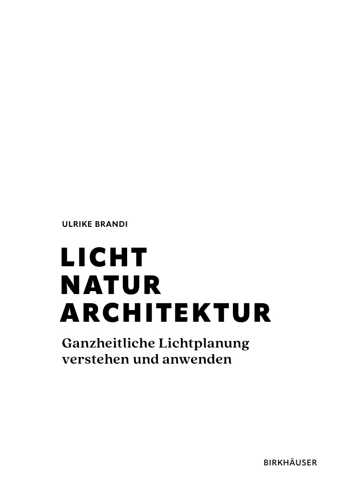Licht Natur Architektur German Edition Ulrike Brandi Kitap Kapağı