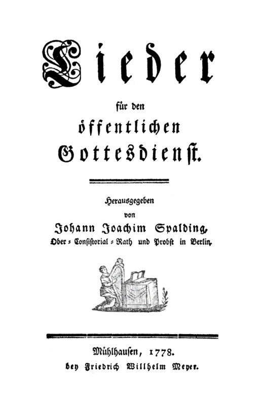 Lieder fur den offentlichen Gottesdienst German Edition Johann Joachim Spalding Kitap Kapağı