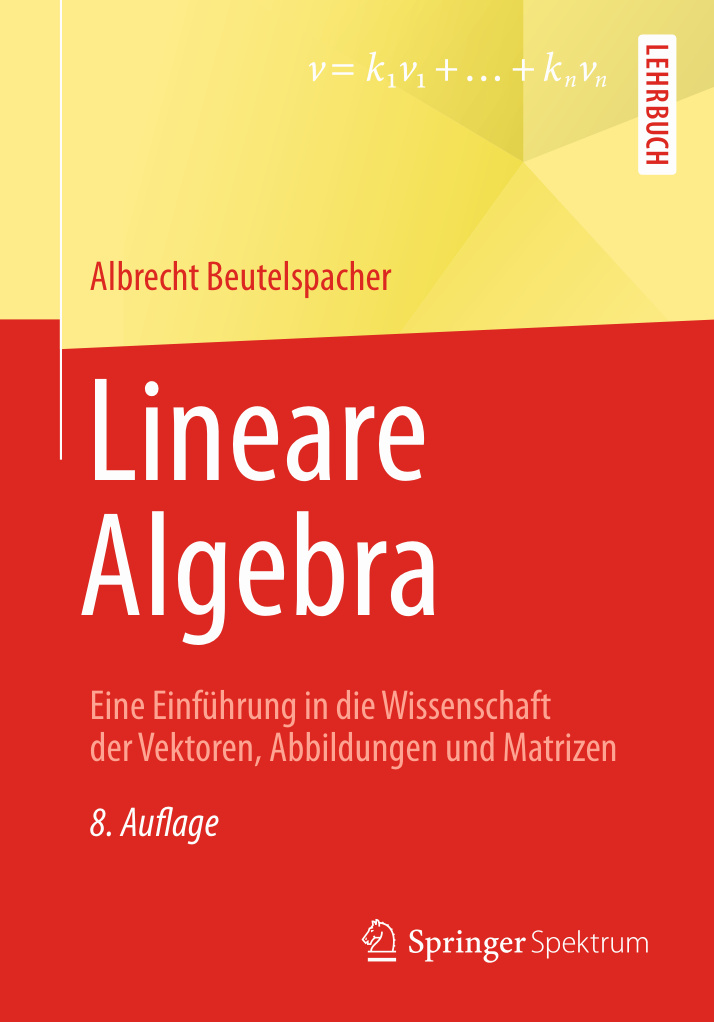 Lineare Algebra Albrecht Beutelspacher GER Kitap Kapağı