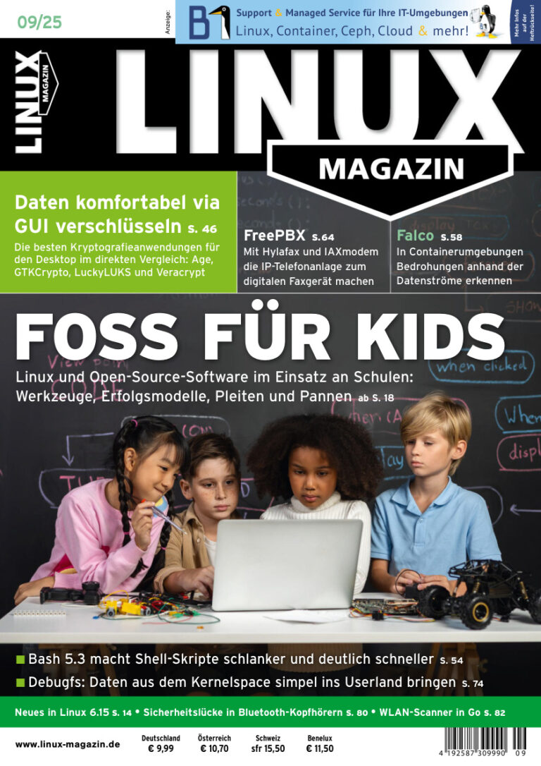 Linux Magazin September 2025 GER Linux Magazin Kitap Kapağı