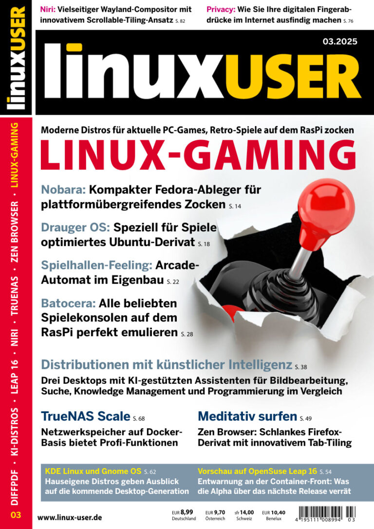 LinuxUser Marz 2025 GER LinuxUser Kitap Kapağı